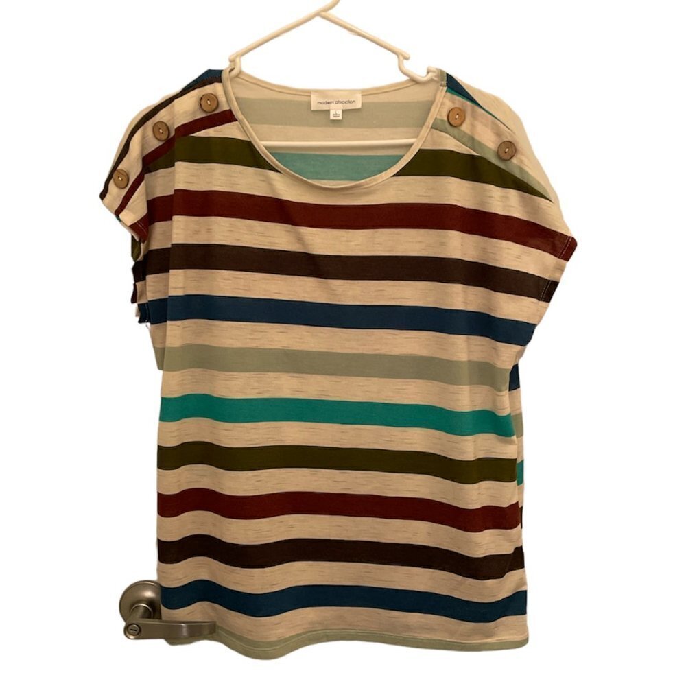 Modern Attraction Ladies Large Striped Top